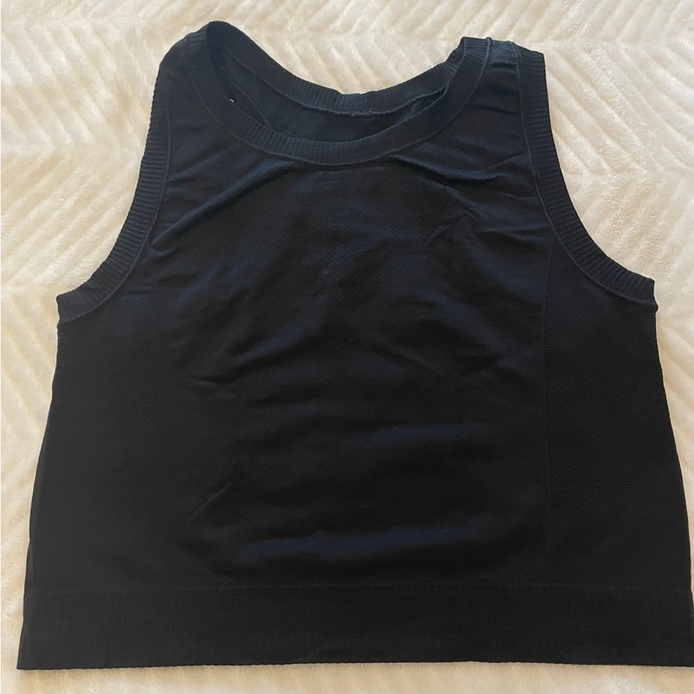 OLD NAVY Active Crop Tank Black medium